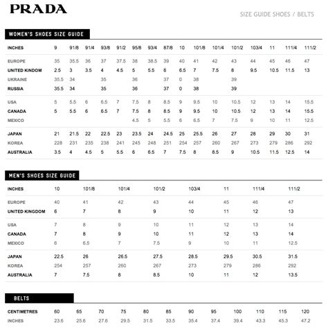 prada sizing us|Prada sizing chart.